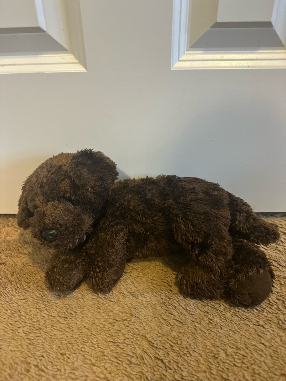 TY Classic Dog Plush Nuzzle Brown Lab Floppy Puppy Stuffed Toy 2001 No Ear Tag